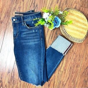 Joe’s Jeans Dark Wash Distressed Ripped High Waisted Skinny Jeans Size 28